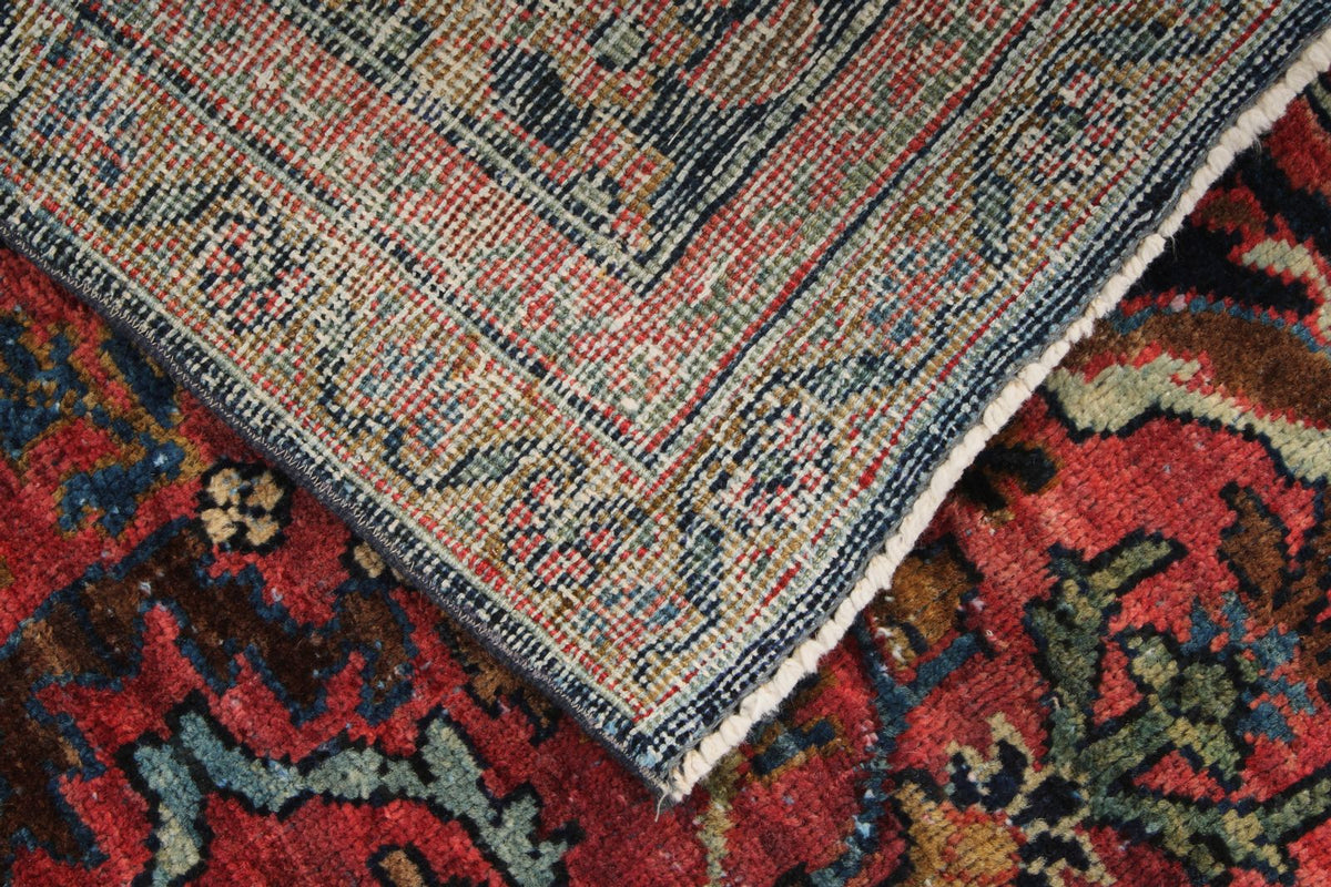 4x8 Burgundy and Multicolor Anatolian Tribal Runner