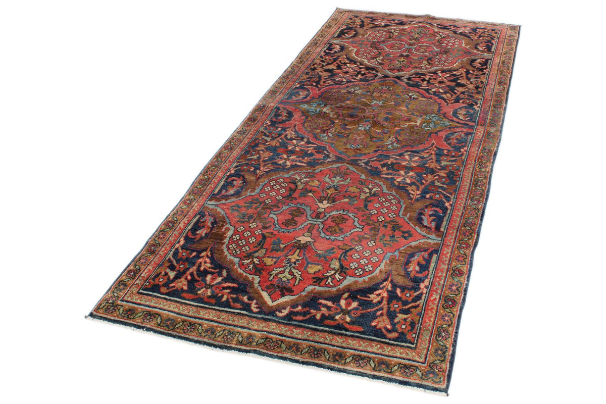 4x8 Burgundy and Multicolor Anatolian Tribal Runner