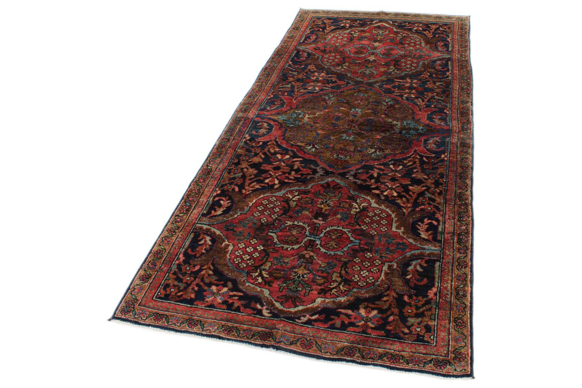 4x8 Burgundy and Multicolor Anatolian Tribal Runner
