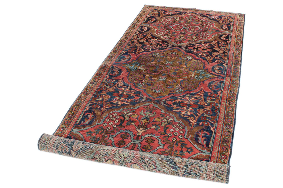 4x8 Burgundy and Multicolor Anatolian Tribal Runner