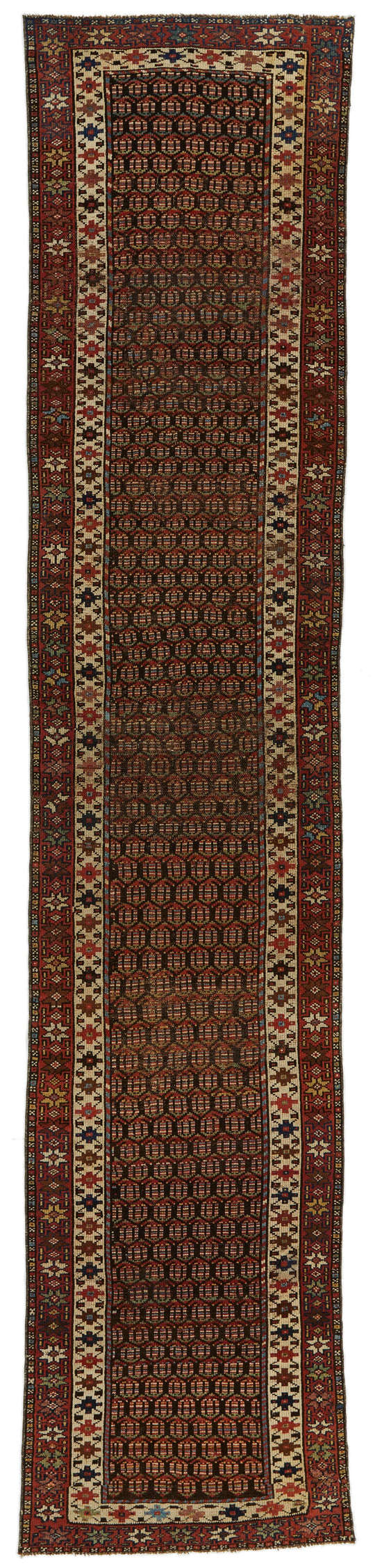 3x13 Red and Multicolor Anatolian Tribal Runner