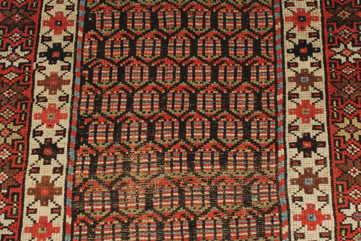 3x13 Red and Multicolor Anatolian Tribal Runner