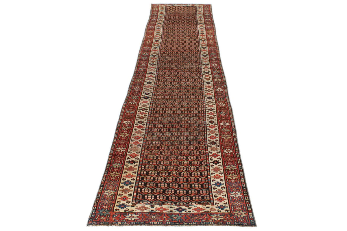 3x13 Red and Multicolor Anatolian Tribal Runner