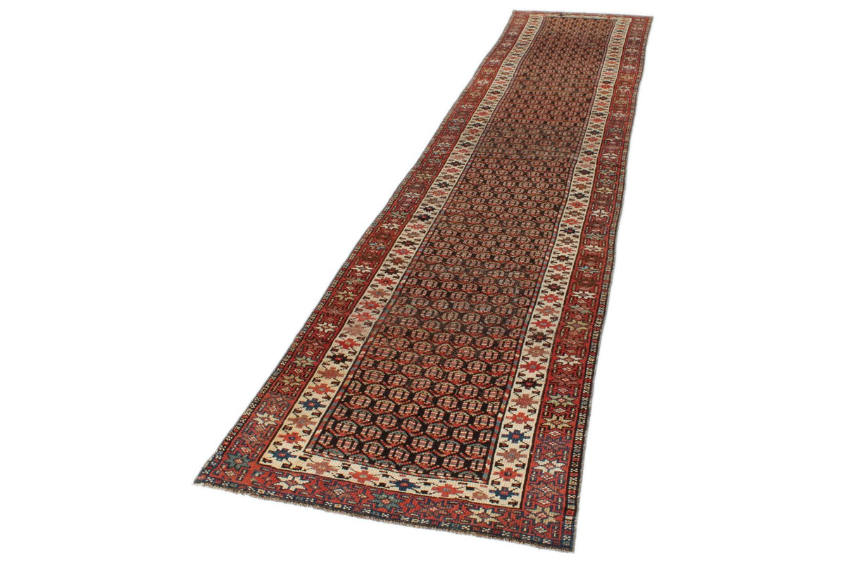 3x13 Red and Multicolor Anatolian Tribal Runner
