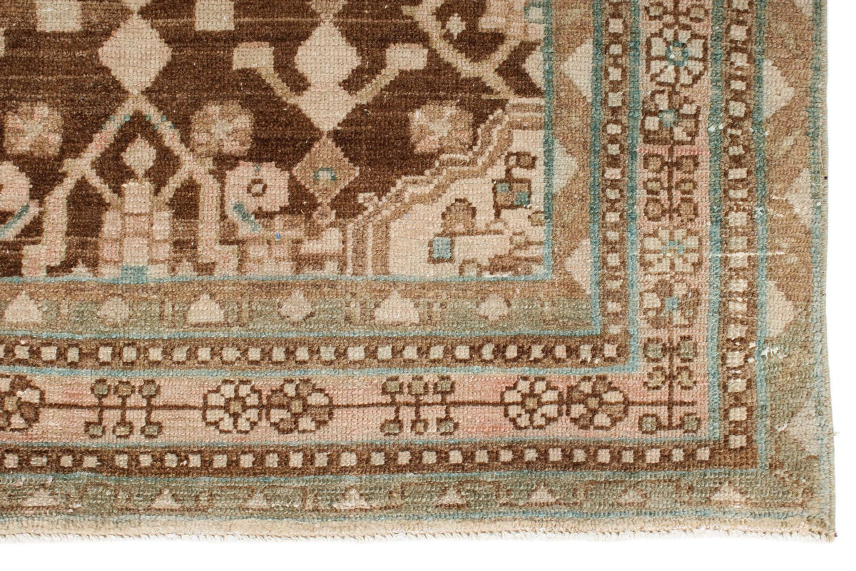 4x10 Brown and Camel Persian Traditional Runner