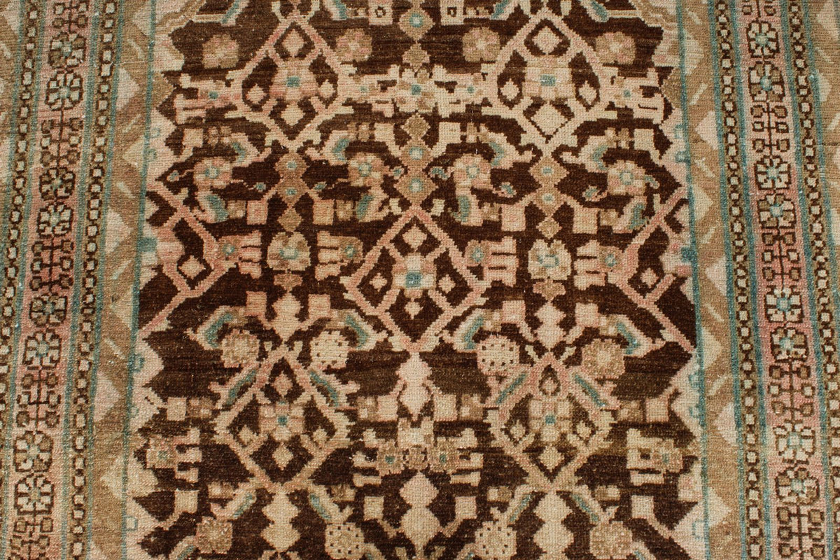 4x10 Brown and Camel Persian Traditional Runner