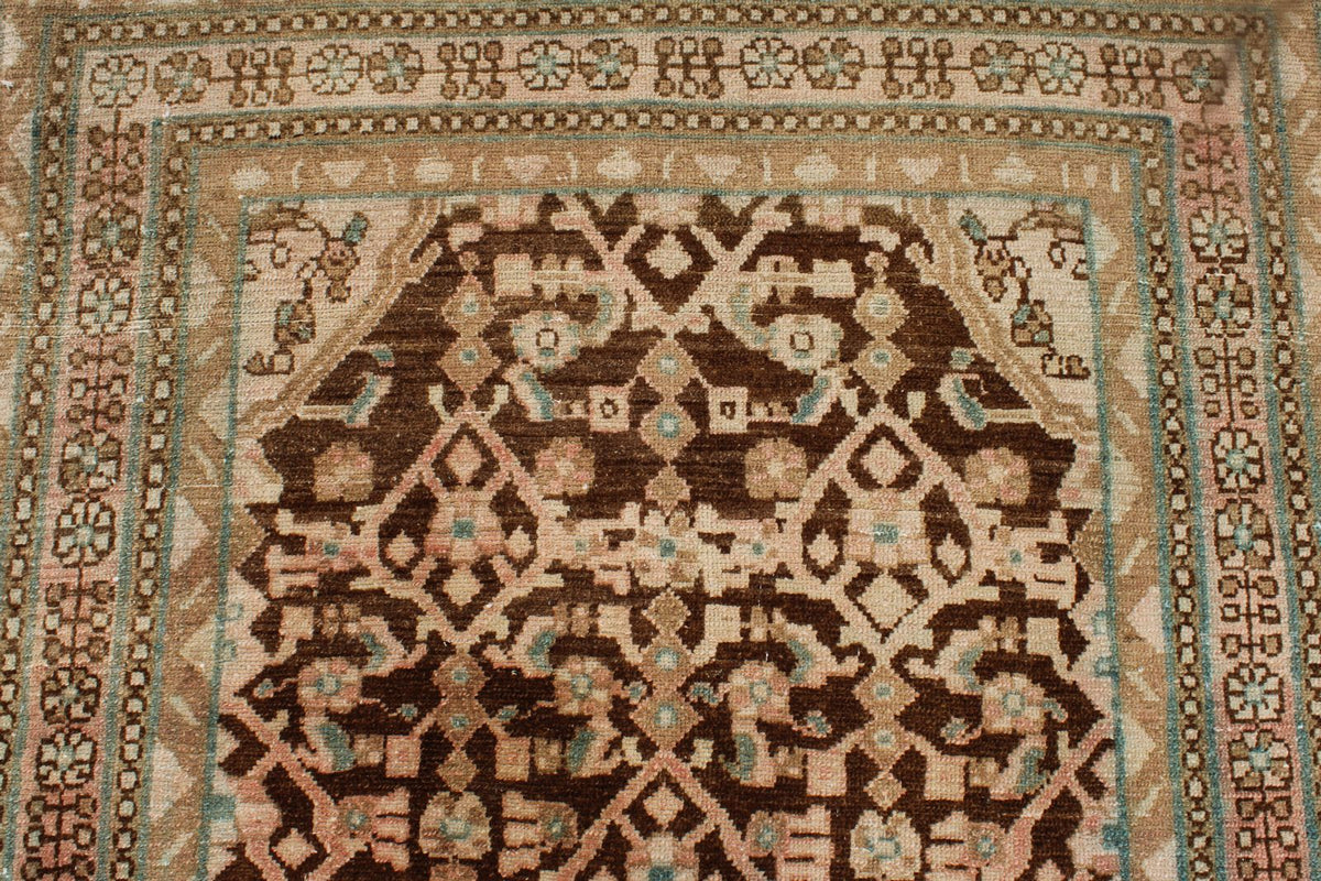 4x10 Brown and Camel Persian Traditional Runner