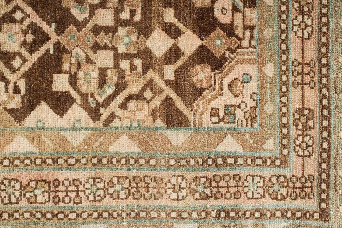 4x10 Brown and Camel Persian Traditional Runner