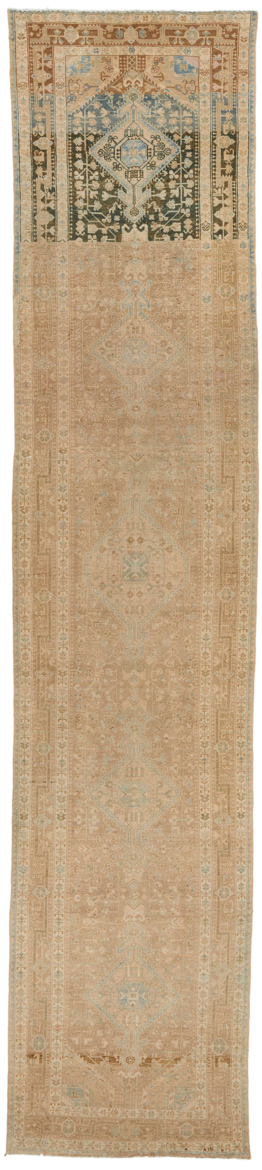 4x17 Camel and IVory Anatolian Tribal Runner