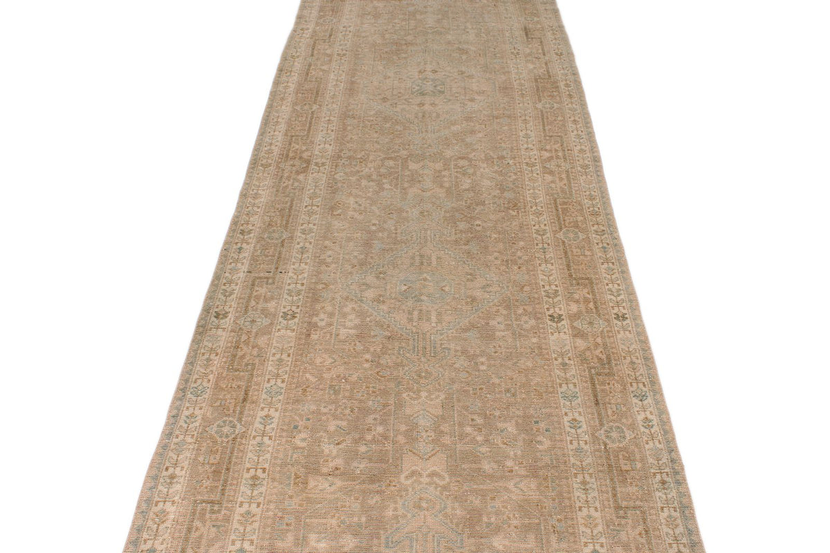 4x17 Camel and IVory Anatolian Tribal Runner