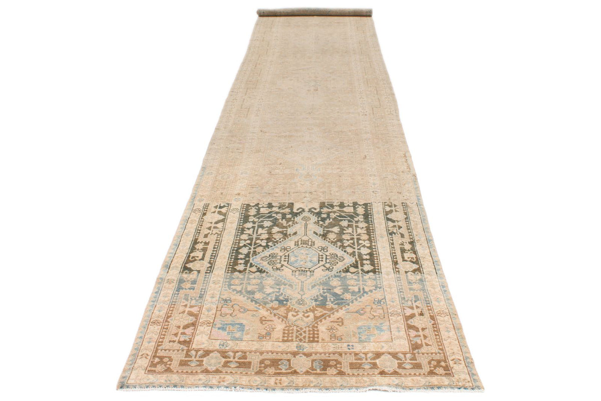 4x17 Camel and IVory Anatolian Tribal Runner