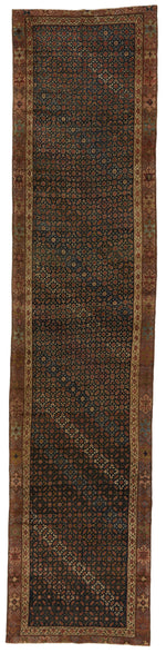 4x15 Brown and Multicolor Anatolian Tribal Runner