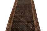 4x15 Brown and Multicolor Anatolian Tribal Runner