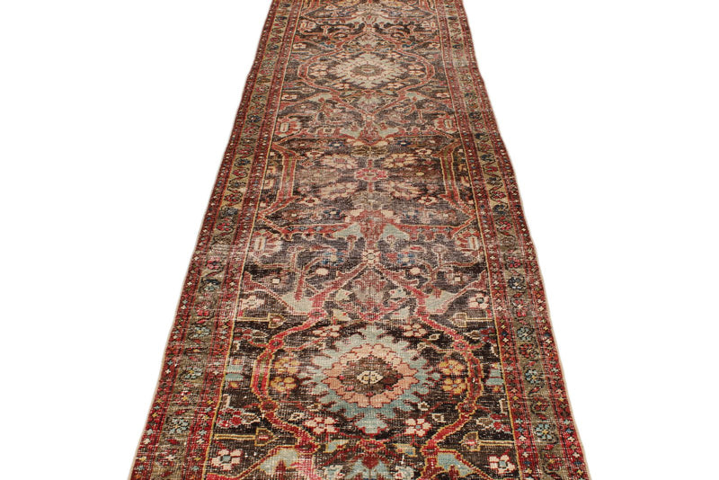 3x16 Brown and multicolor Persian Runner