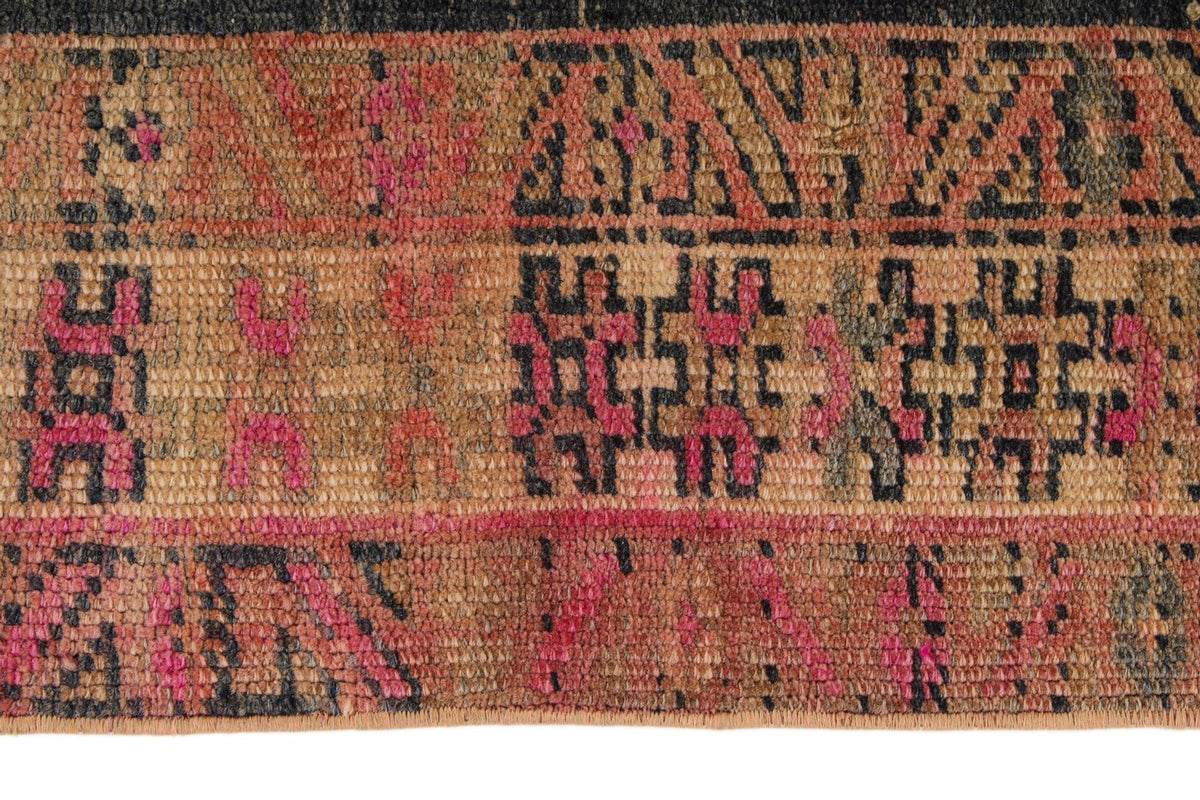 4x10 Mustard and Pink Turkish Traditional Runner