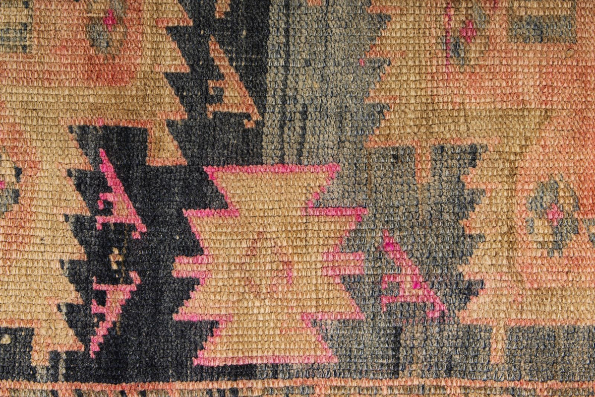 4x10 Mustard and Pink Turkish Traditional Runner