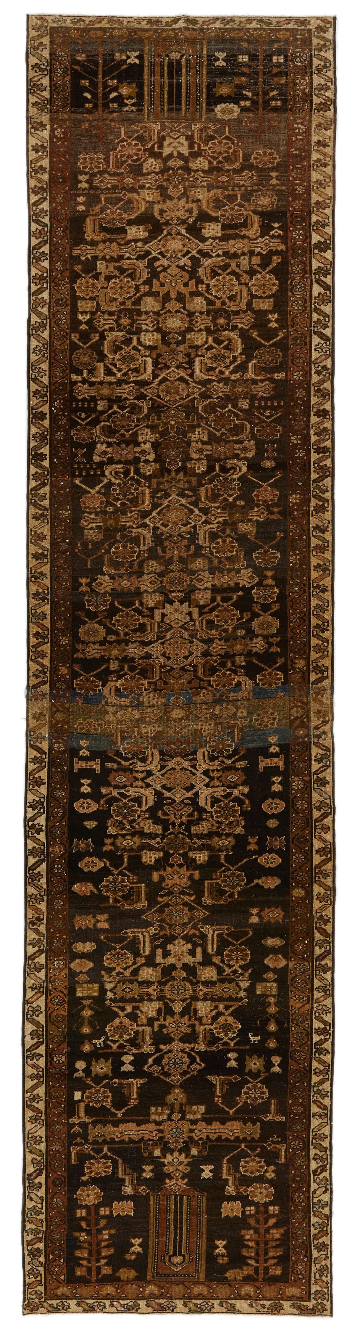 4x13 Brown and Camel Persian Runner