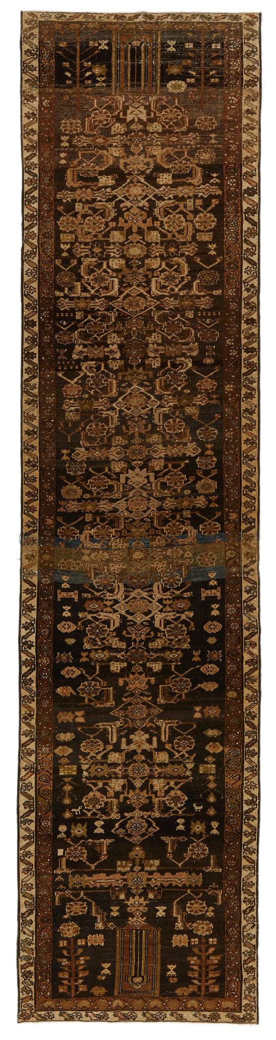 4x13 Brown and Camel Persian Runner