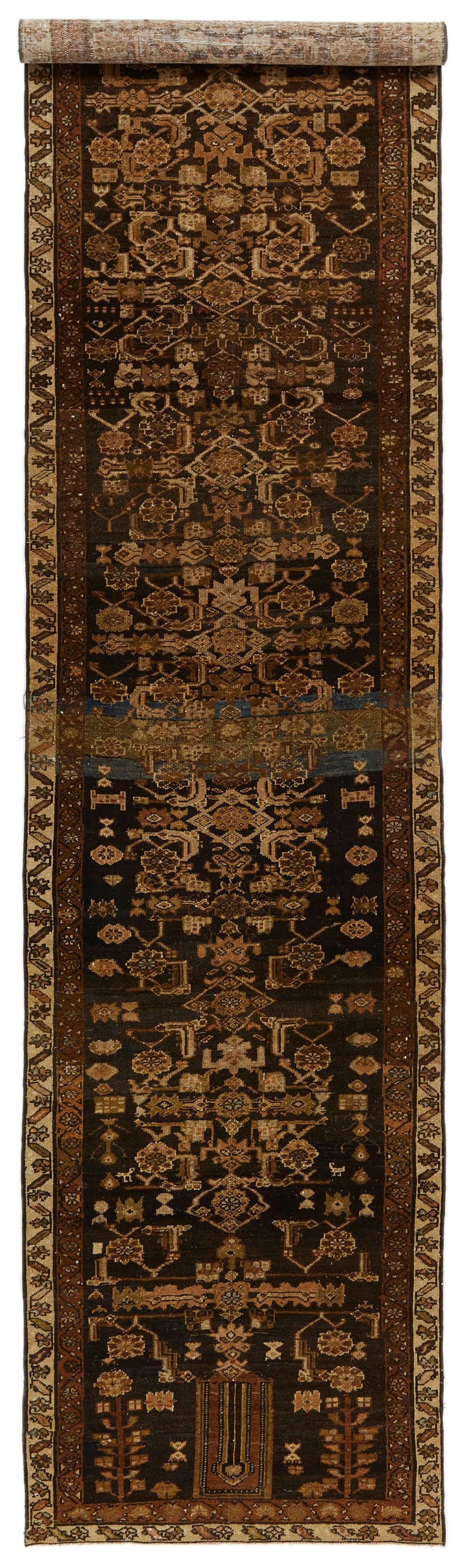 4x13 Brown and Camel Persian Runner
