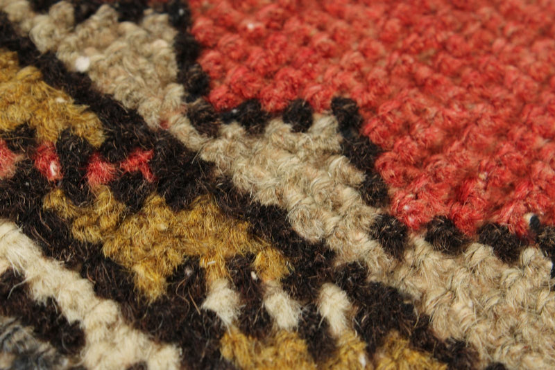 3x9 Red and Ivory Turkish Tribal Runner