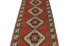 3x9 Red and Ivory Turkish Tribal Runner