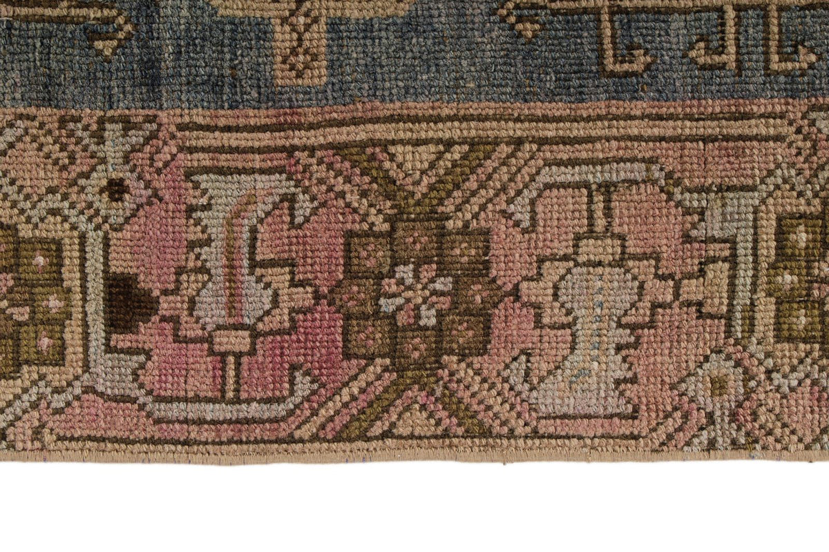 3x10 Blue and Pink Kazak Tribal Runner