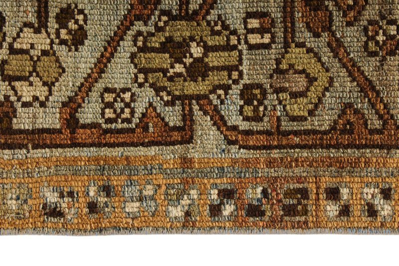 4x10 Brown and Multicolor Turkish Tribal Runner