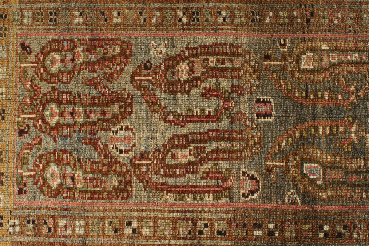 4x10 Brown and Multicolor Turkish Tribal Runner