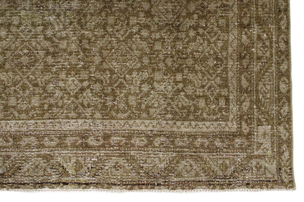 4x9 Light Brown and Brown Persian Tribal Runner