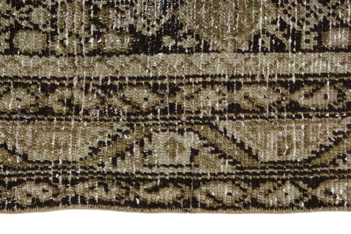 4x9 Light Brown and Brown Persian Tribal Runner