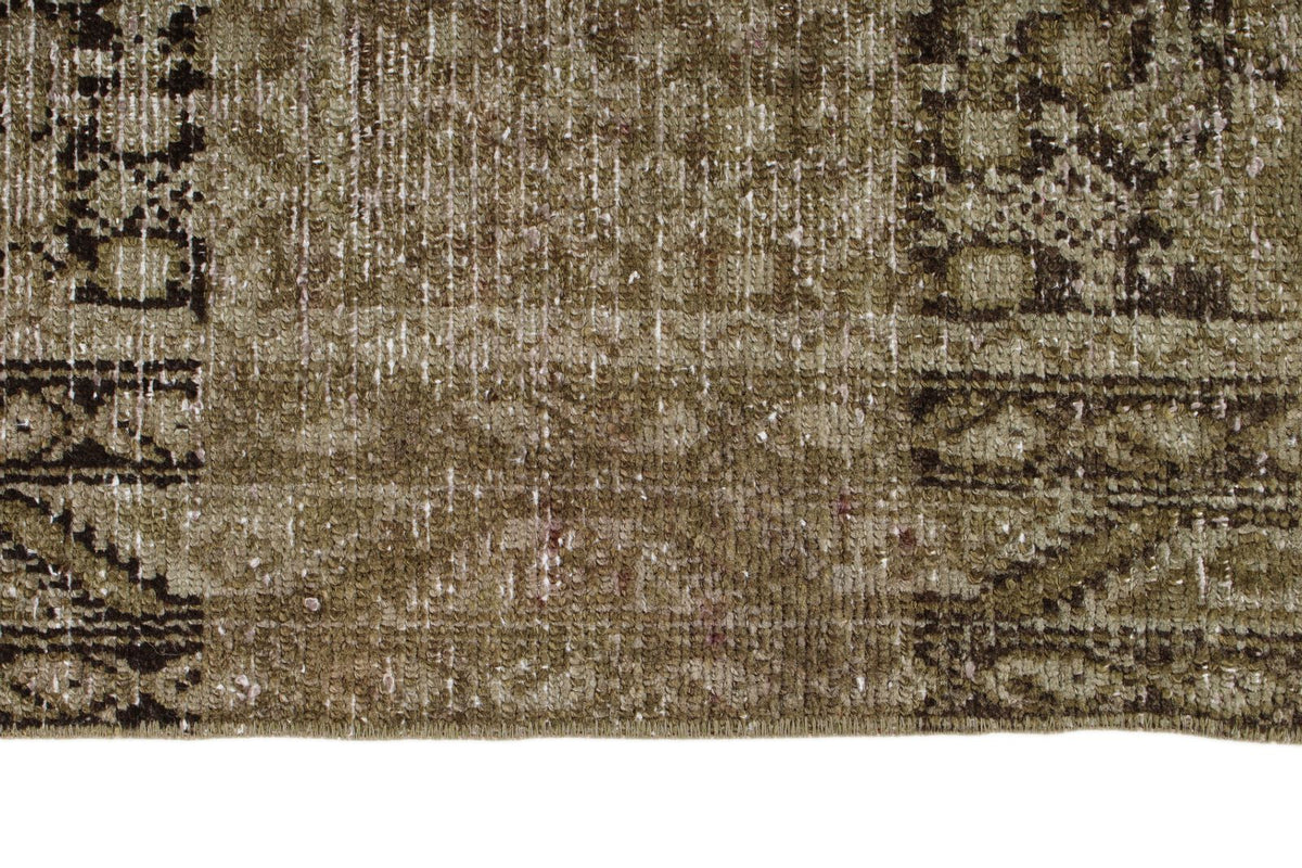 4x9 Light Brown and Brown Persian Tribal Runner