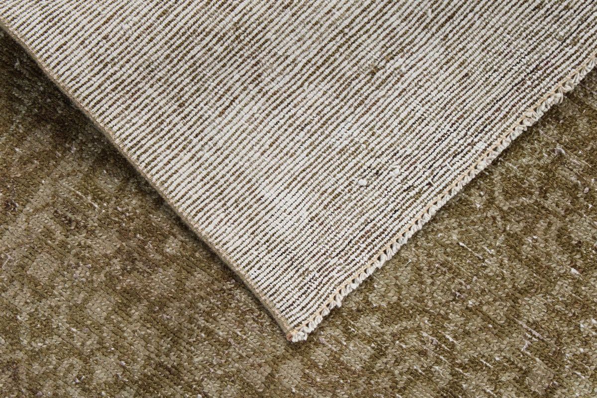 4x9 Light Brown and Brown Persian Tribal Runner