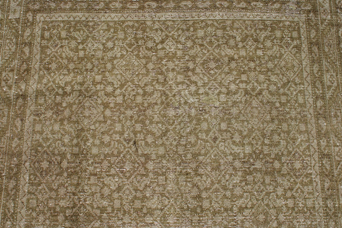 4x9 Light Brown and Brown Persian Tribal Runner