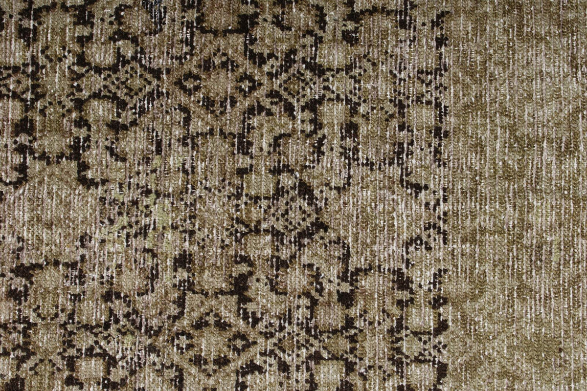 4x9 Light Brown and Brown Persian Tribal Runner