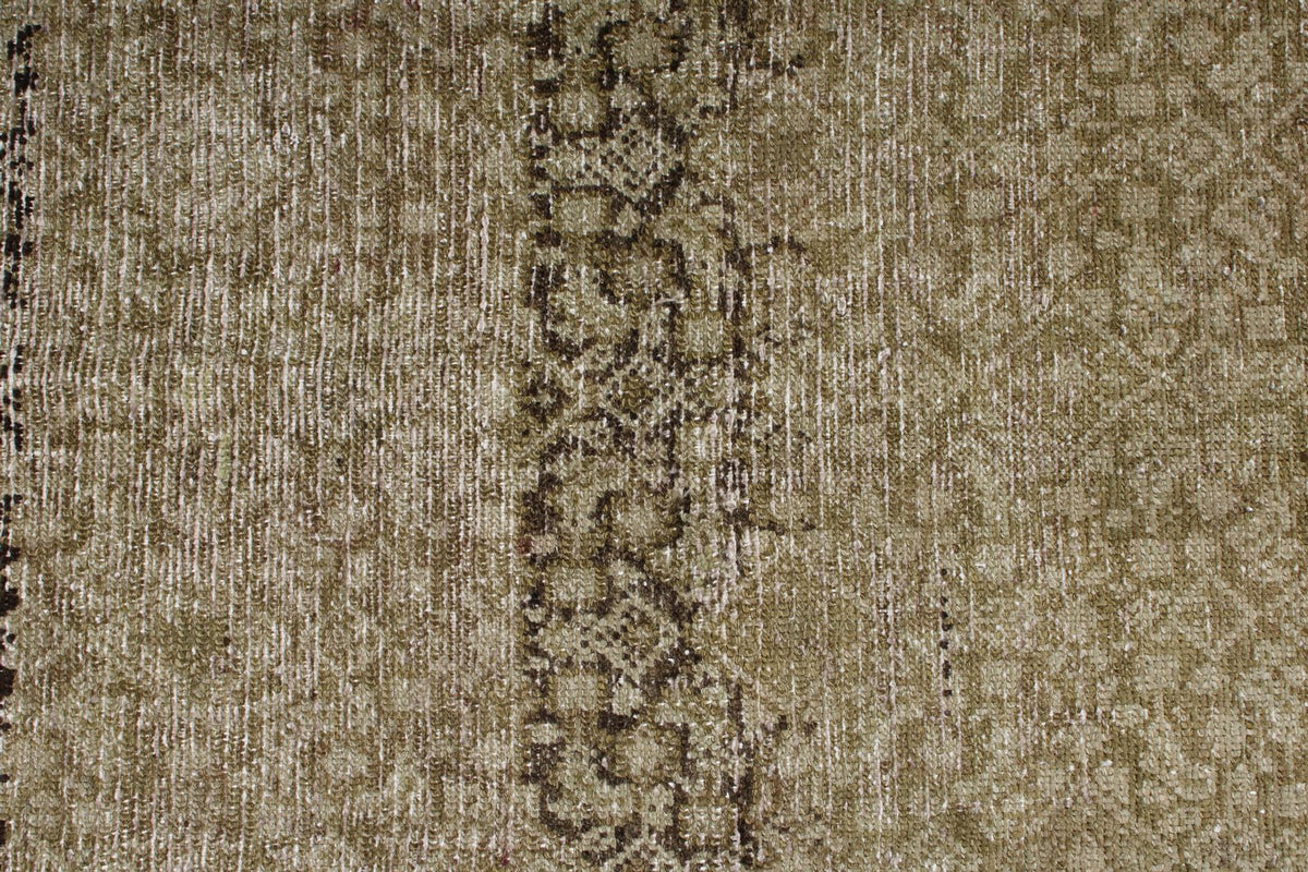 4x9 Light Brown and Brown Persian Tribal Runner