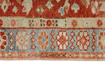 3x9 Lİght Red and Multicolor Turkish Tribal Runner