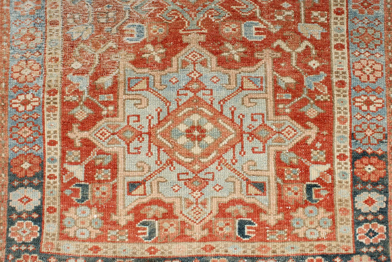 3x9 Lİght Red and Multicolor Turkish Tribal Runner