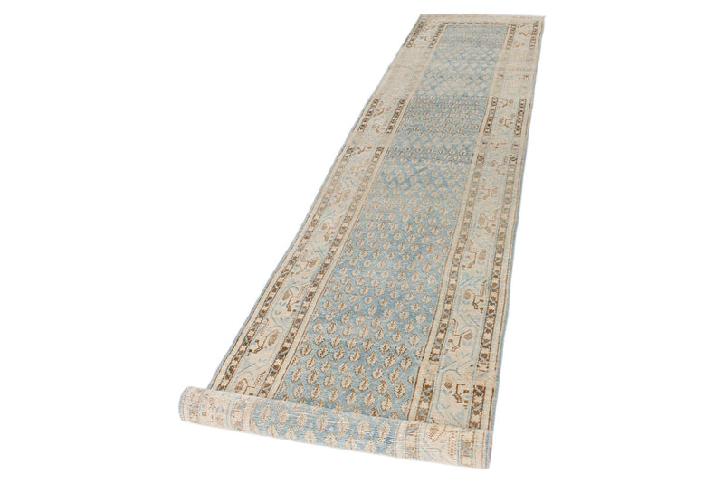 3x13 Blue and Multicolor Persian  Tribal Runner