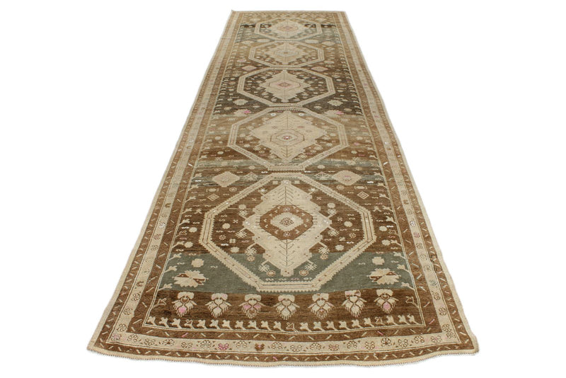 5x16 Brown and Beige Anatolian Tribal Runner