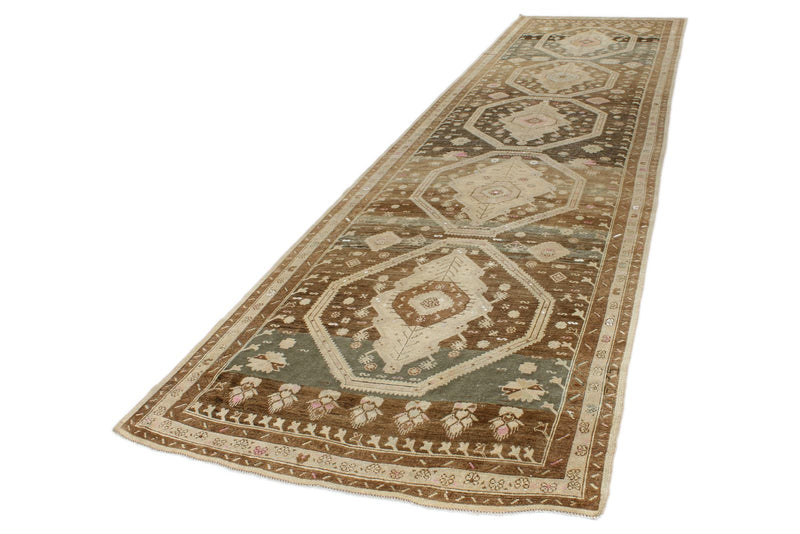 5x16 Brown and Beige Anatolian Tribal Runner