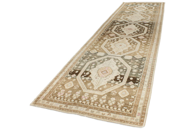 5x16 Brown and Beige Anatolian Tribal Runner