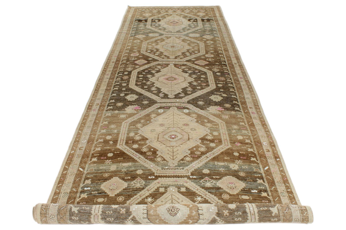 5x16 Brown and Beige Anatolian Tribal Runner