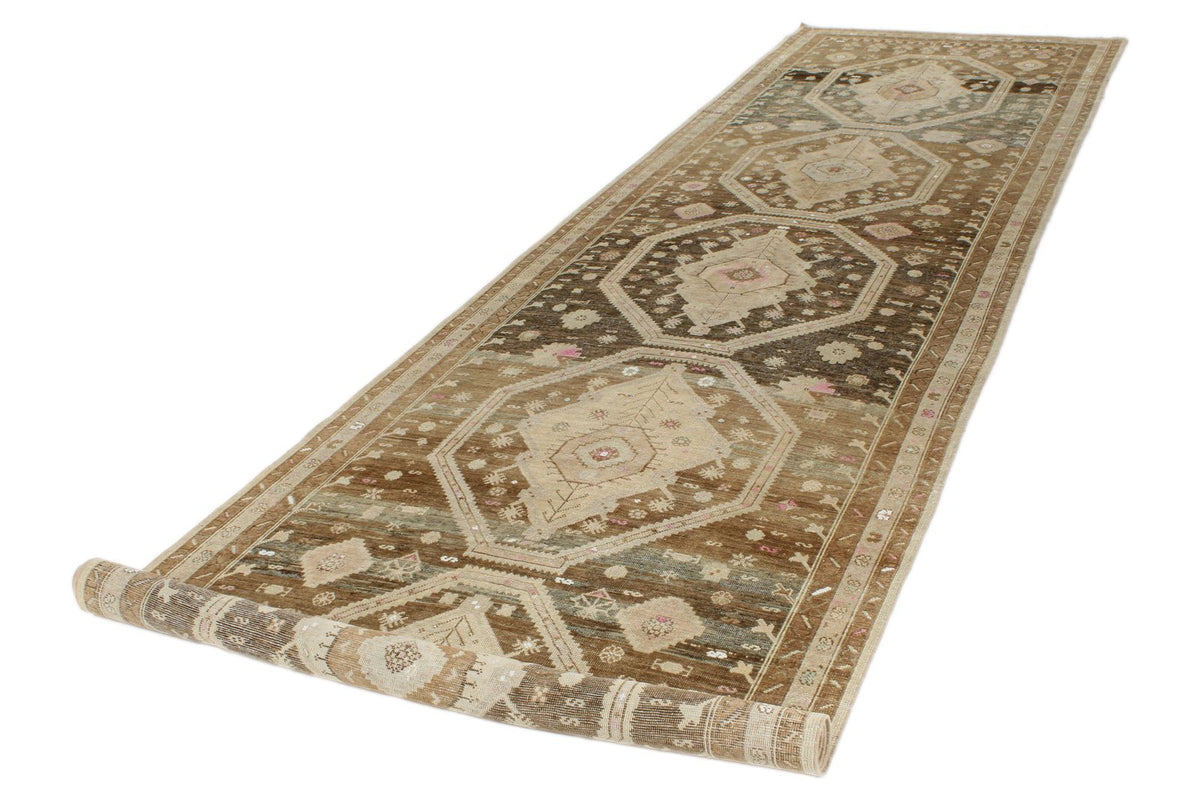 5x16 Brown and Beige Anatolian Tribal Runner