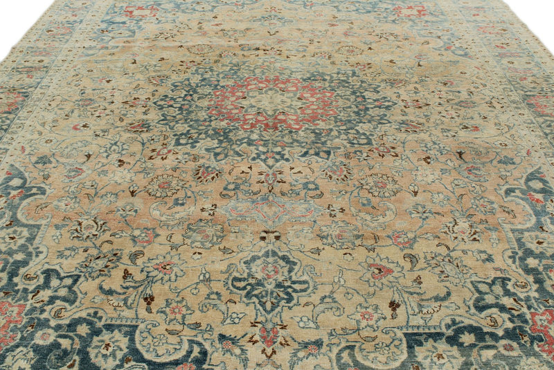10x12 Pink and Blue Persian Traditional Rug