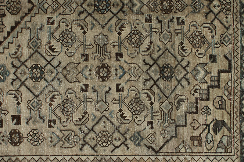 5x7 Light Gray and Gray Persian Tribal Rug