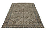 5x7 Light Gray and Gray Persian Tribal Rug