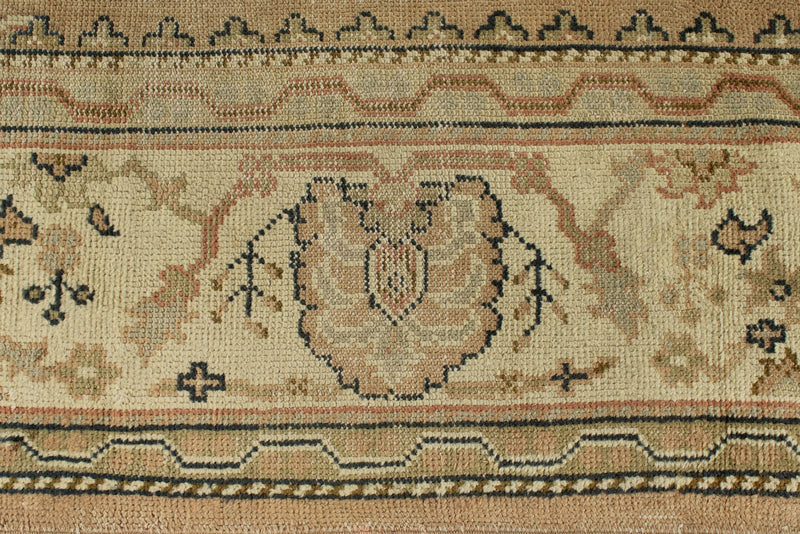 11x16 Light Brown and Beige Turkish Oushak Rug