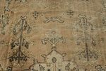 11x16 Light Brown and Beige Turkish Oushak Rug