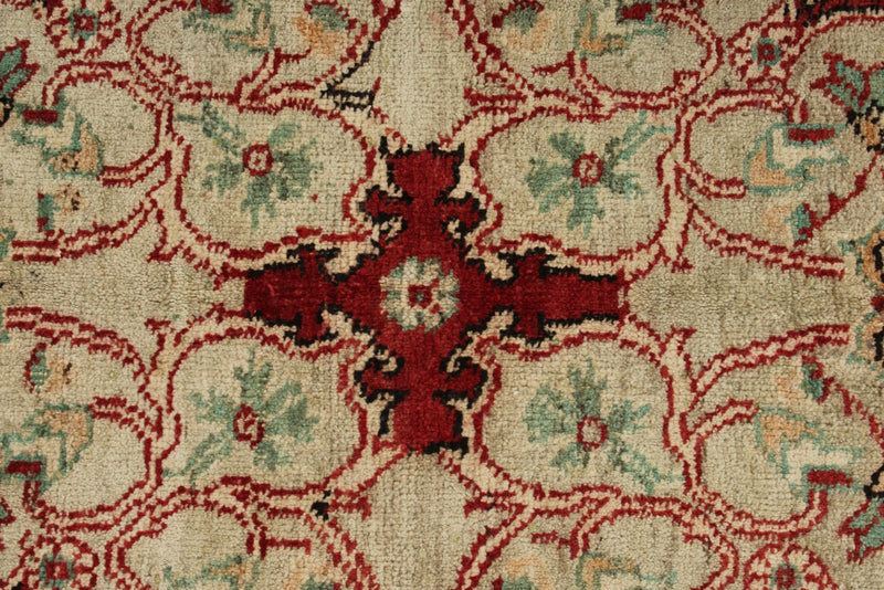 5x9 Red and Green Turkish Tribal Rug
