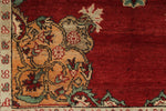 5x9 Red and Green Turkish Tribal Rug